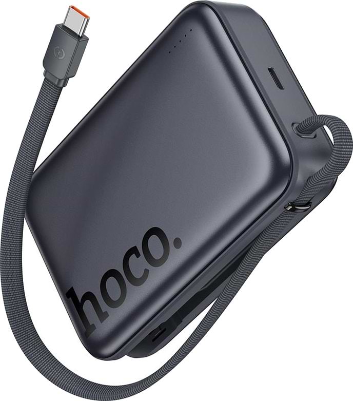 Батарея мобільна HOCO Q44A Origen Dual PD45W Magnetic з кабелем Type-C 20000 mAh Metal Gray (715653)